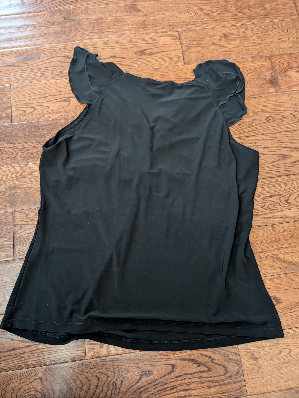 Christopher & Banks Polyester Sleeveless Knot Front Black Top Size Xl — image 5 of 6